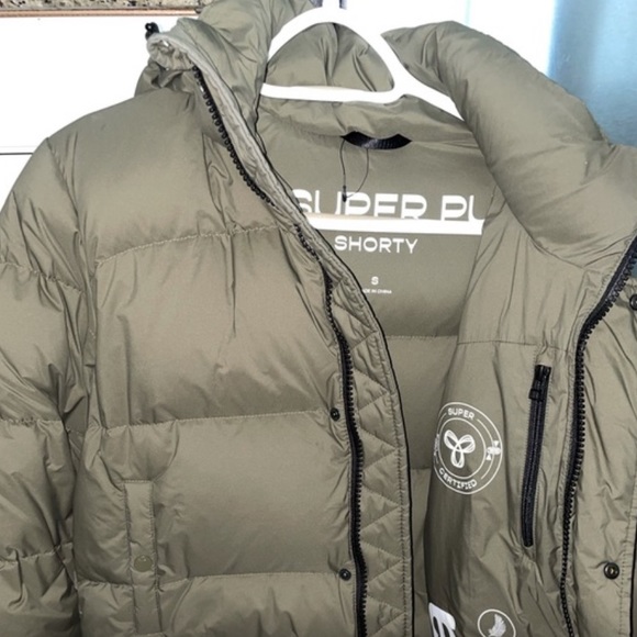 Army green super puff shorty - Picture 7 of 7